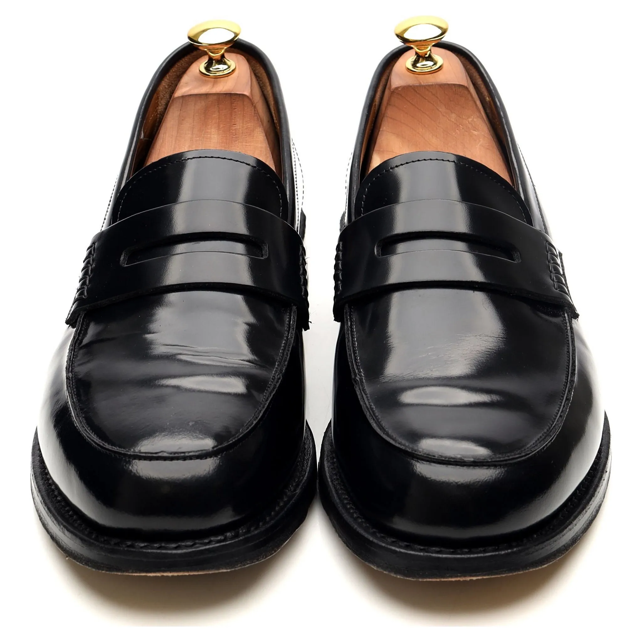 'Jago' Black Leather Loafers UK 10 E