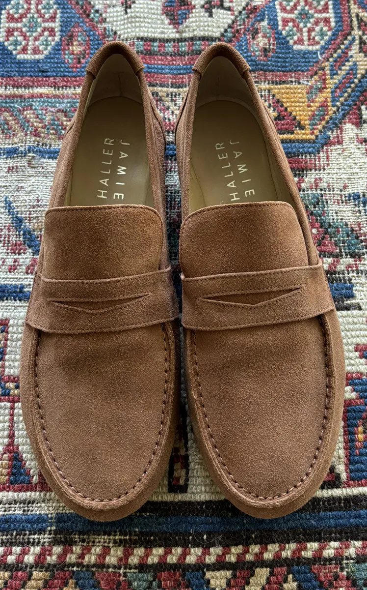 Jamie Haller Suede Loafer in Cafe