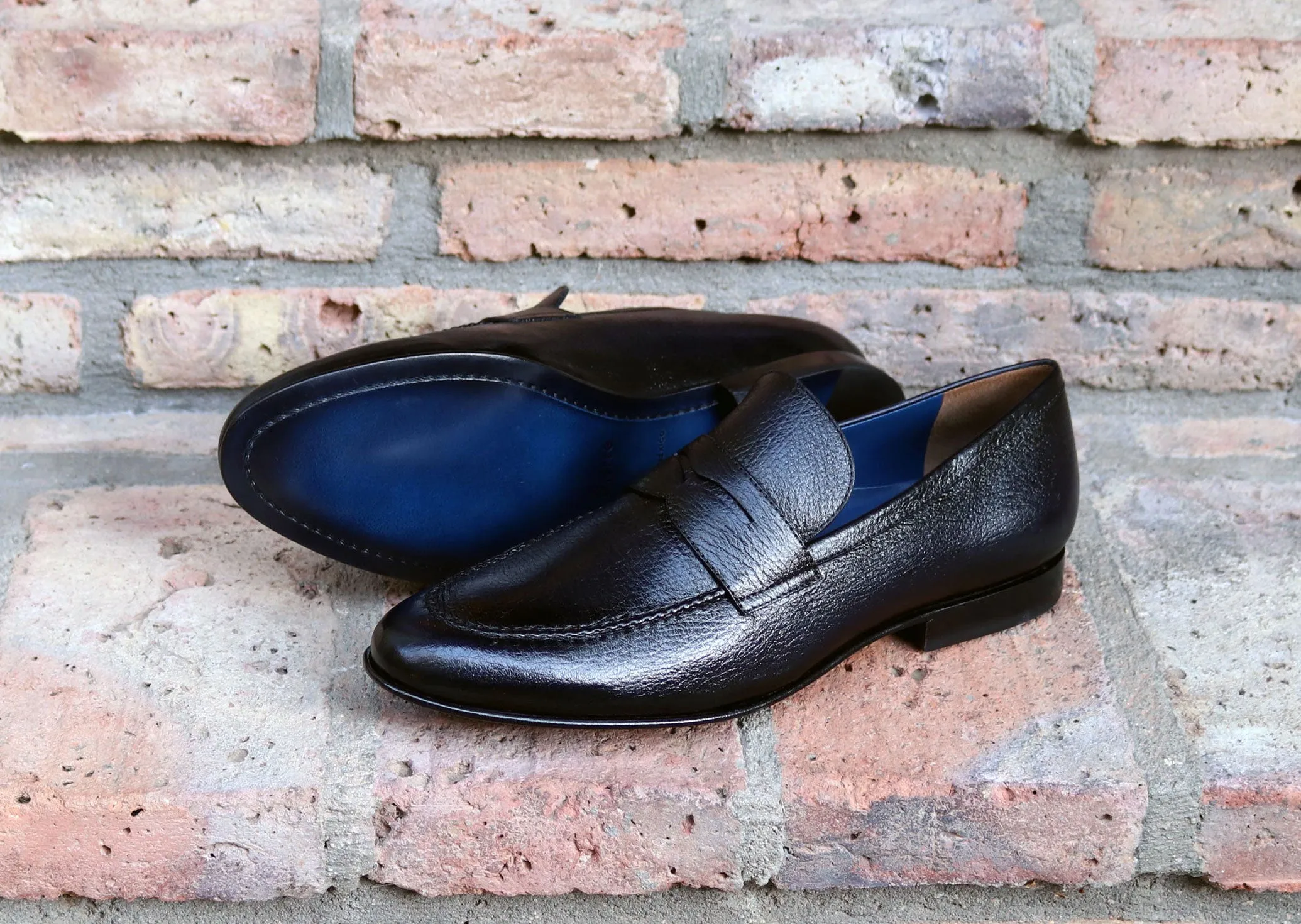 Jean Pierre Deerskin Penny Loafer Black