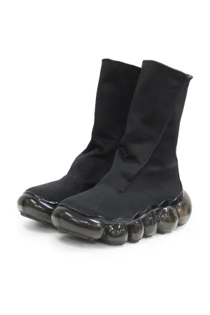 “Jewelry" Satin Boots / Black