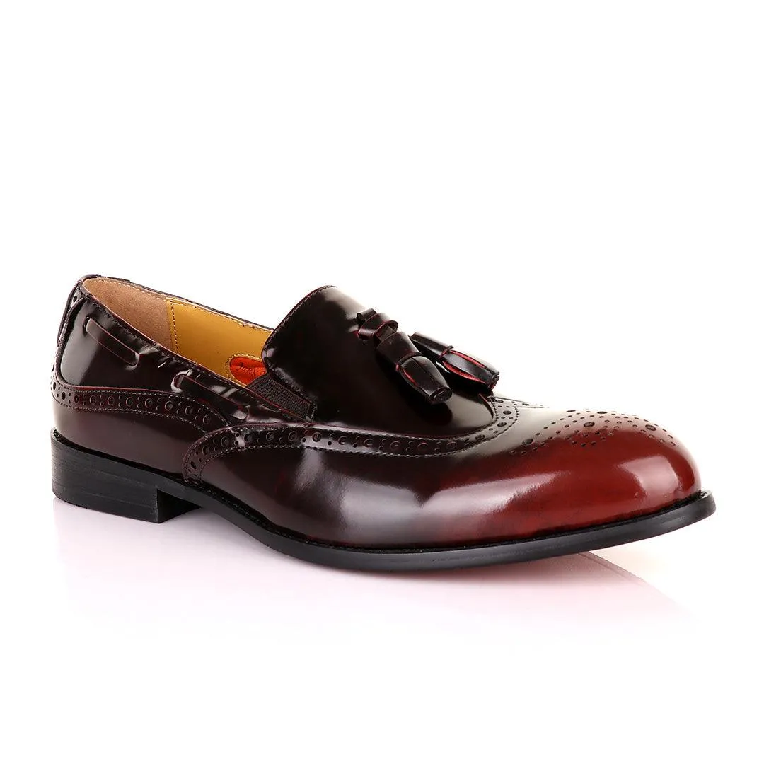 John Mendson Brogues Oxblood Tassel