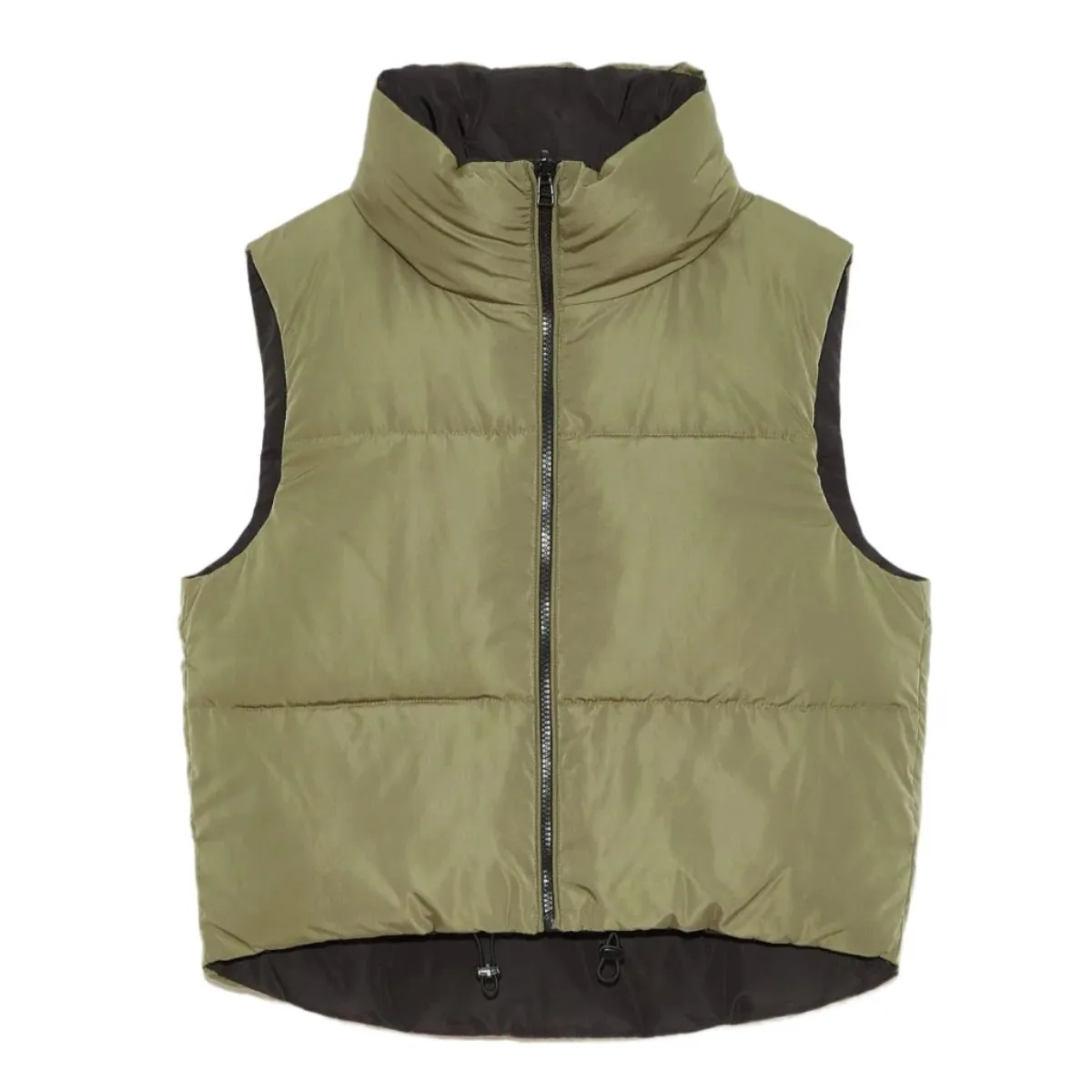 Kansas Reversible Puffer Vest | Black & Army