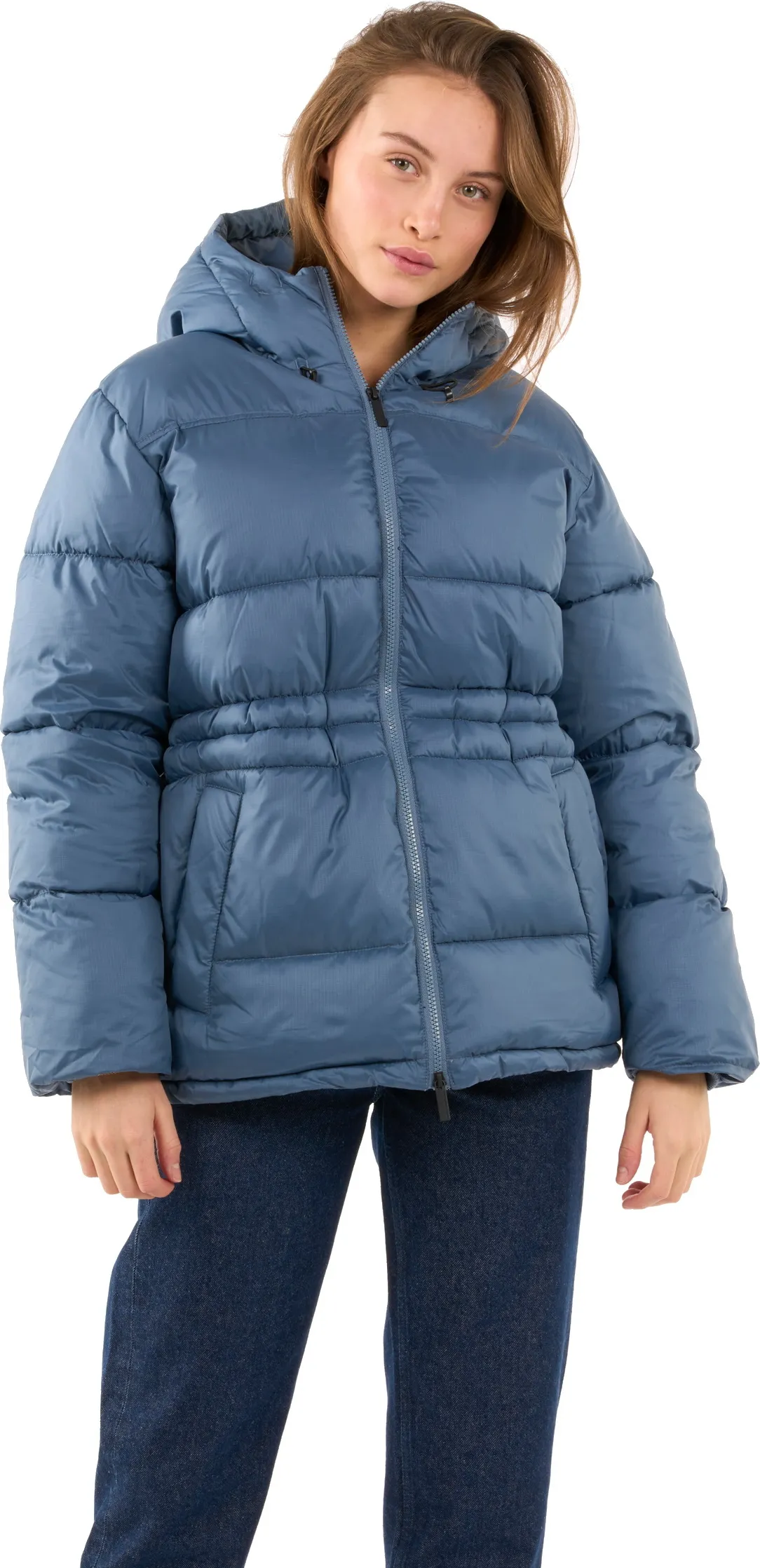 Knowledge Cotton Apparel Women&#x27;s Thermore™ Short Puffer Jacket Thermoactive™ China Blue | Buy Knowledge Cotton Apparel Women&#x27;s Thermore™ Short Puffer Jacket Thermoactive™ China Blue here | Outnorth