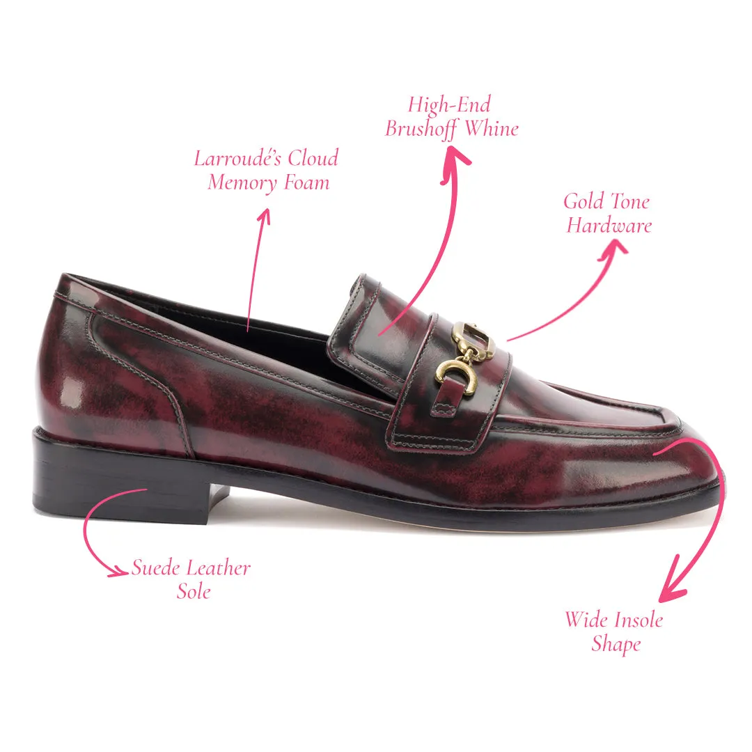 LARROUDE Patricia Loafer | Brushoff Wine Leather