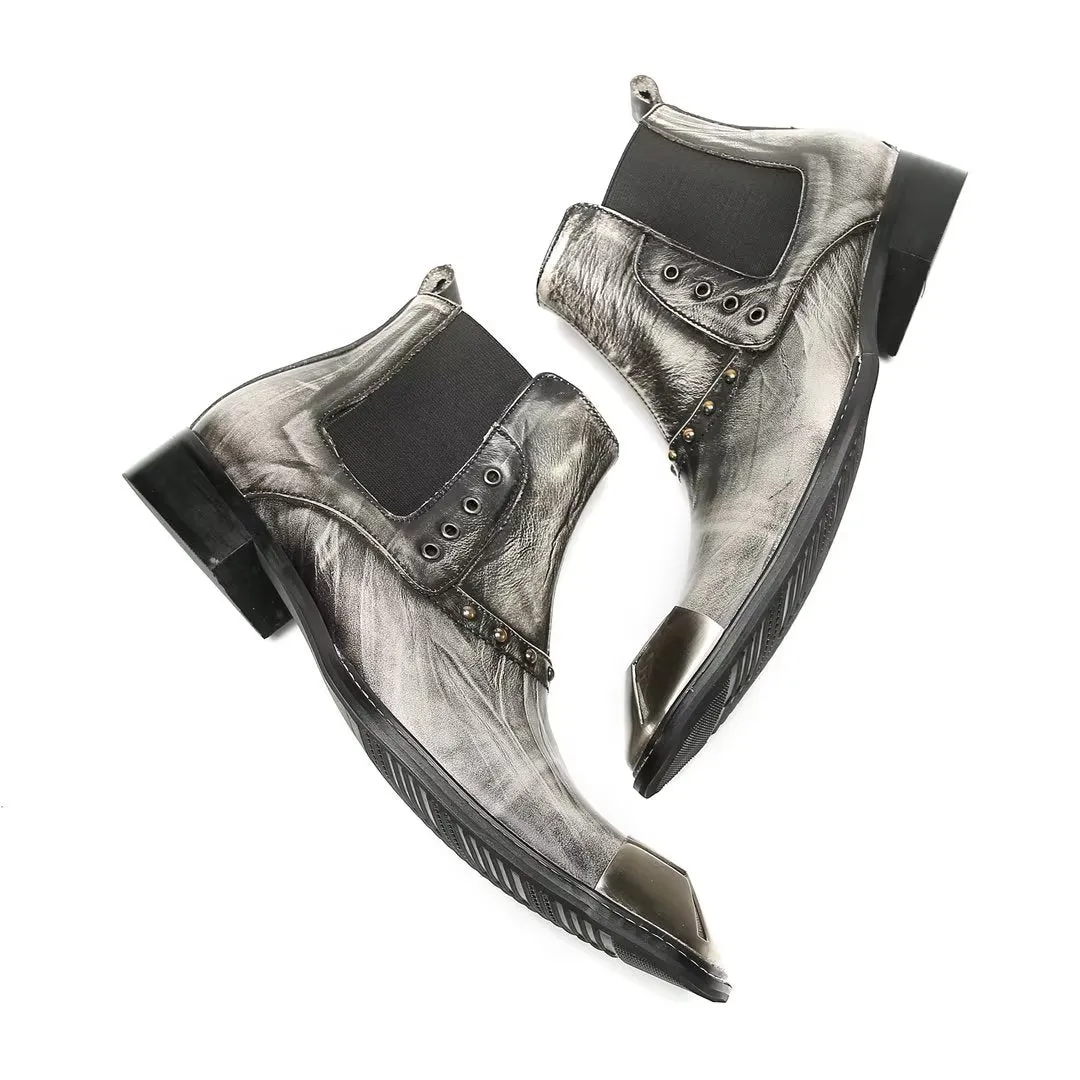 LeatherLux Exquisite Cowhide Ankle Boots 1