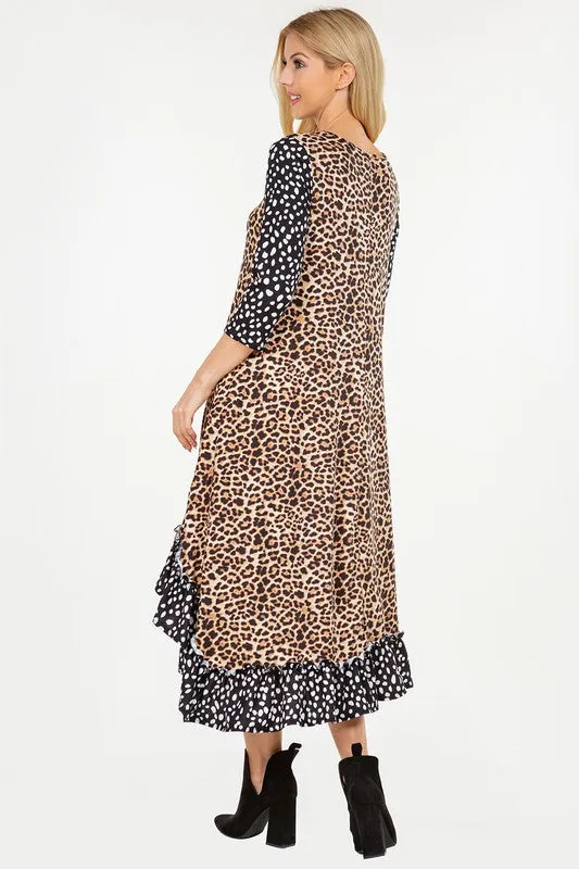 Leopard Ruffled Dress