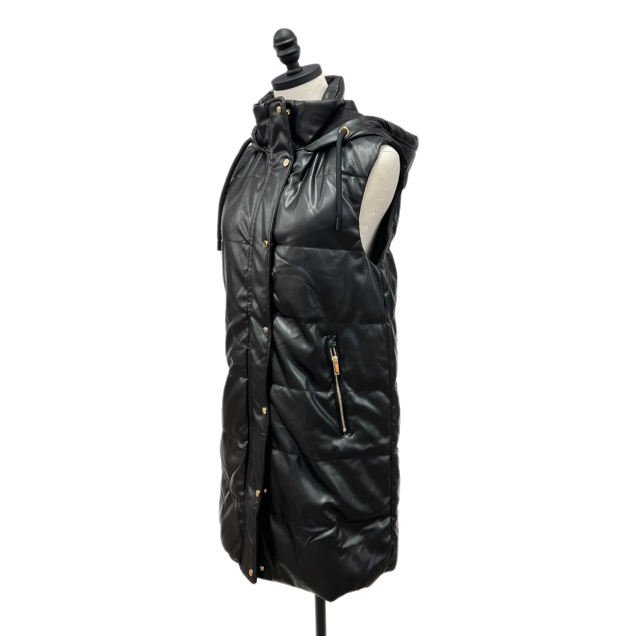 Love Token Puffer Vest - Black