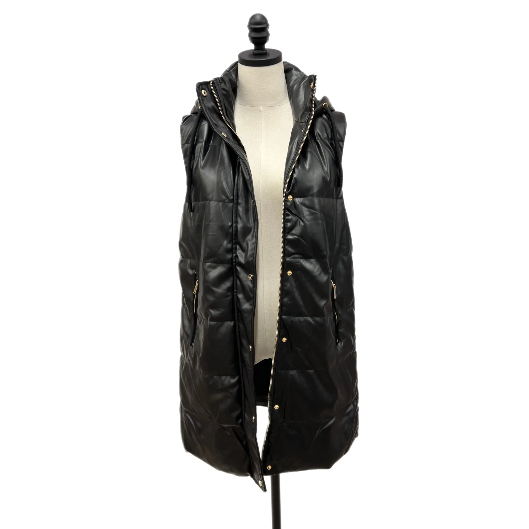 Love Token Puffer Vest - Black