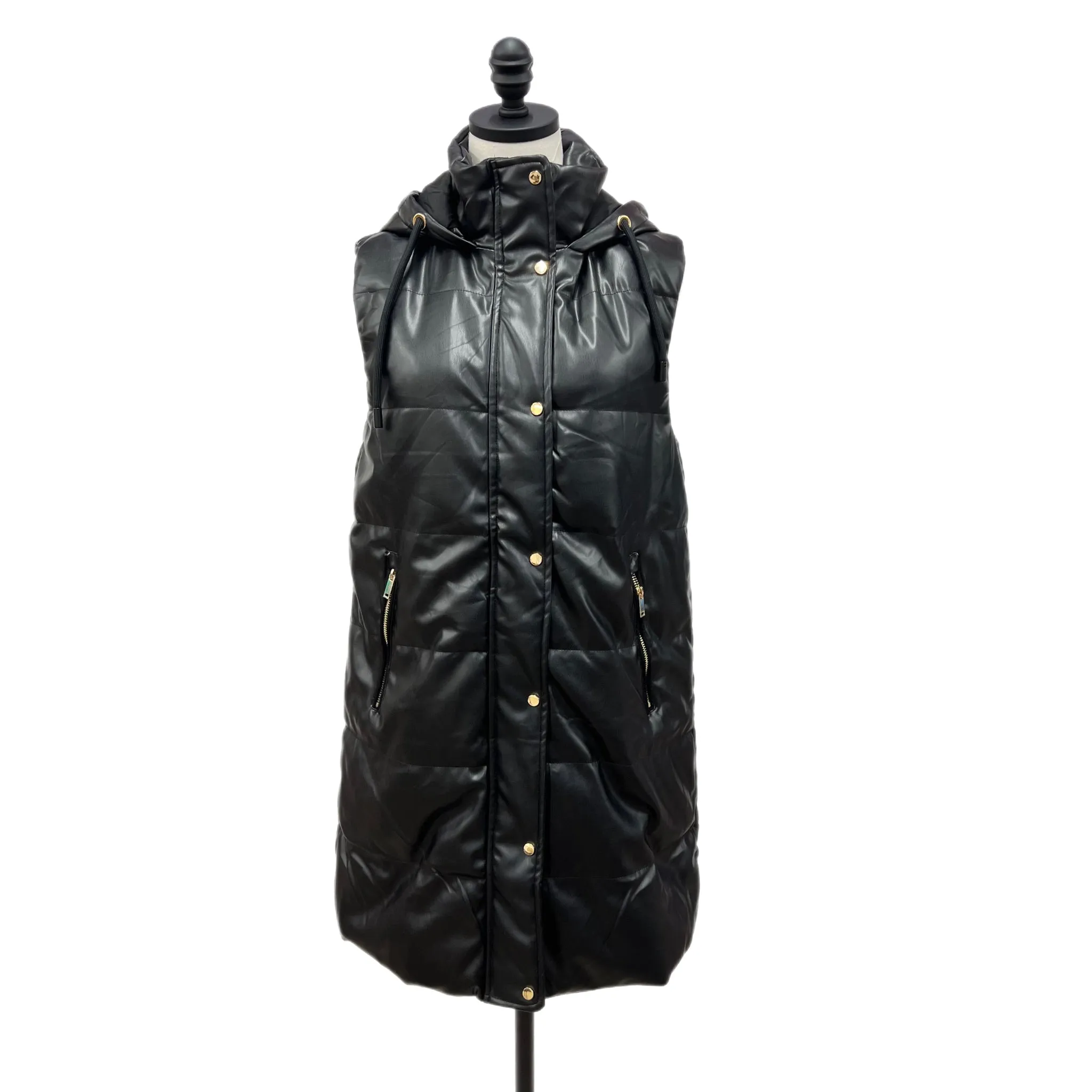 Love Token Puffer Vest - Black