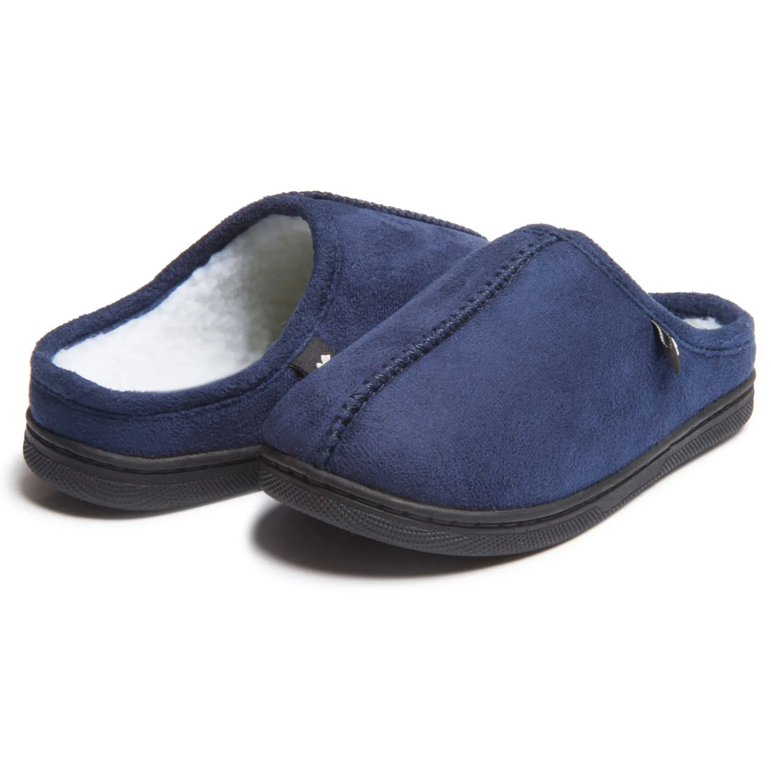 Lucky Brand Boys Memory Foam Microsuede Sherpa Clog Slippers, Fuzzy Non Slip Indoor Outdoor House Shoes, Kids Bedroom Clogs