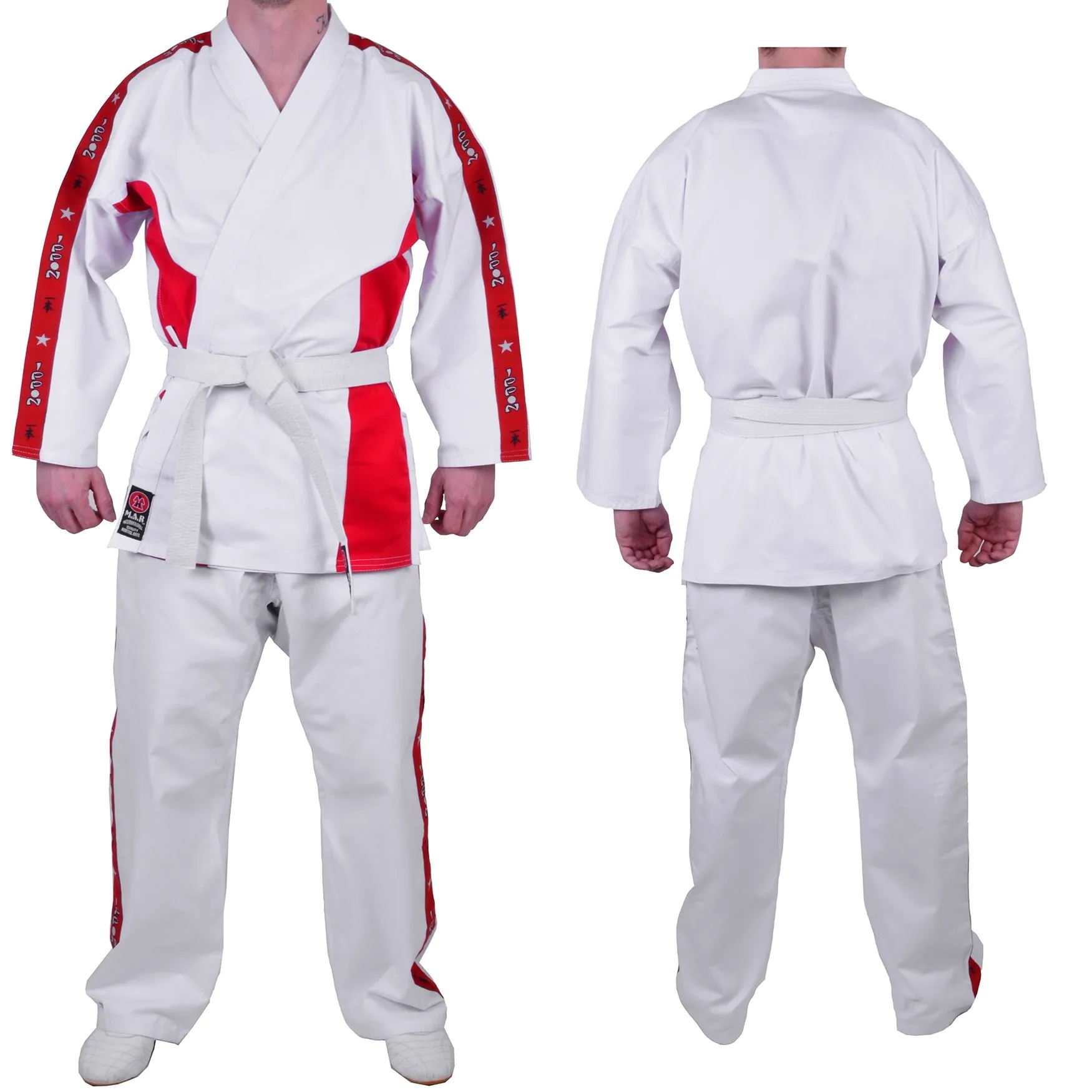 MAR-011 | Red Karate Student Uniform (8oz Fabric)   FREE BELT