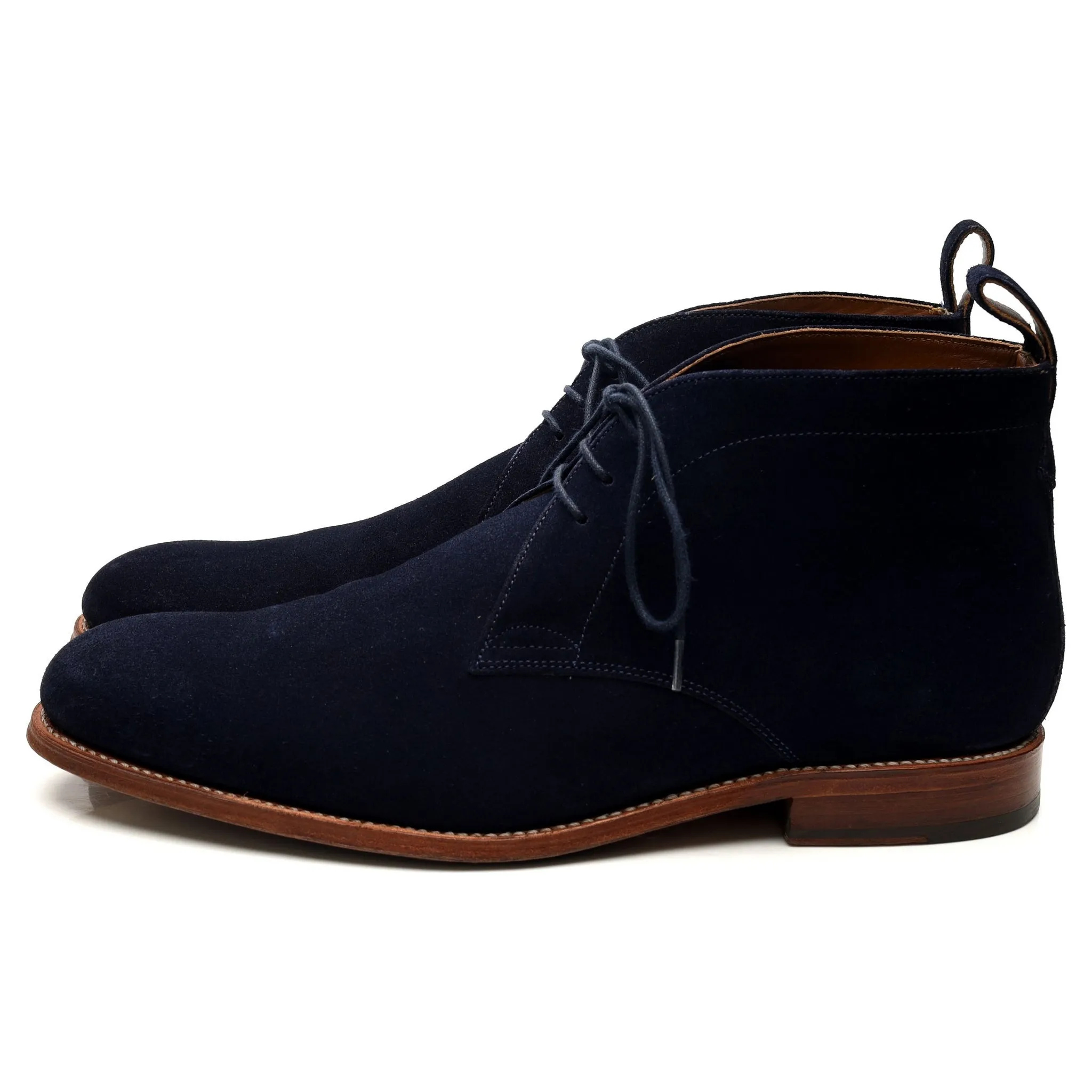 'Marcus' Navy Blue Suede Chukka Boots UK 10 F