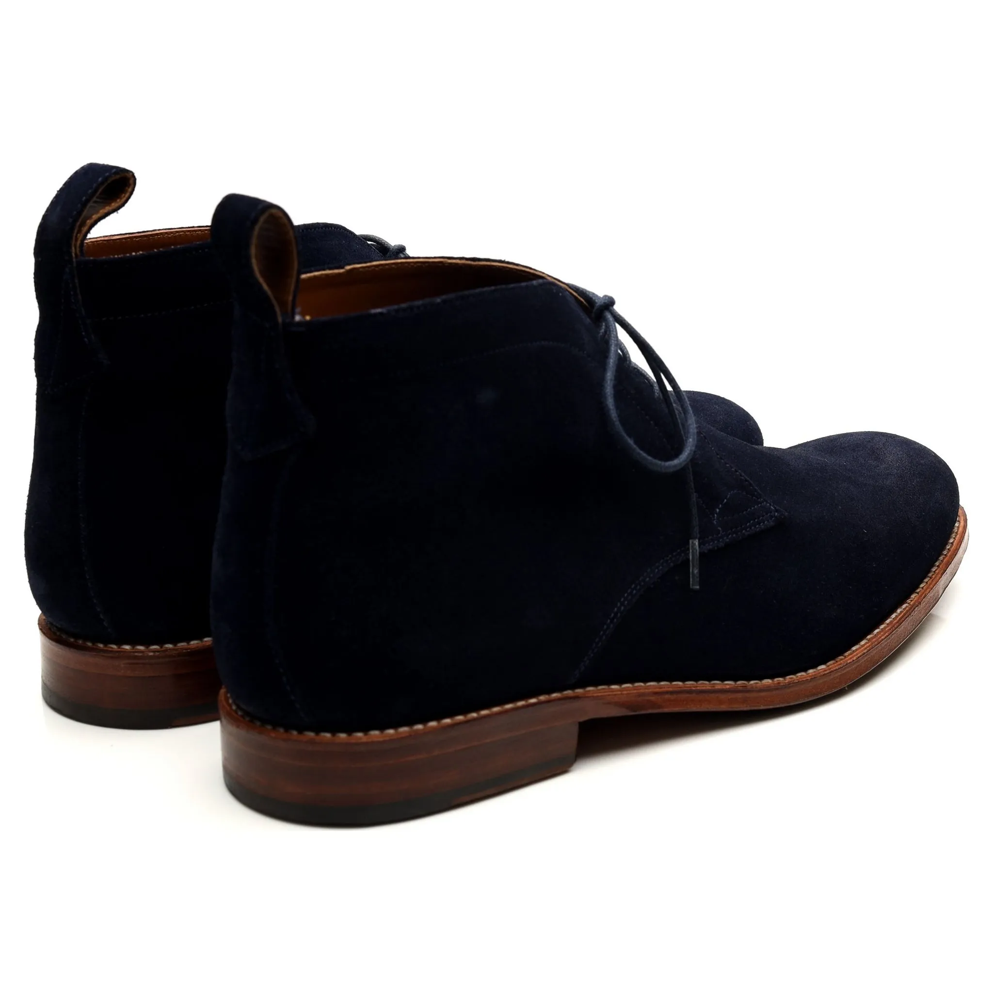 'Marcus' Navy Blue Suede Chukka Boots UK 10 F