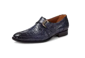 Mauri - 1090 "Manzoni" Charcoal Hand-Painted Alligator Loafer