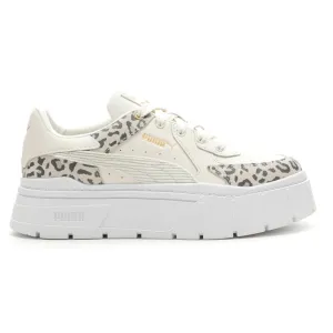 Mayze Stack Edgy Leopard Lace Up Sneakers