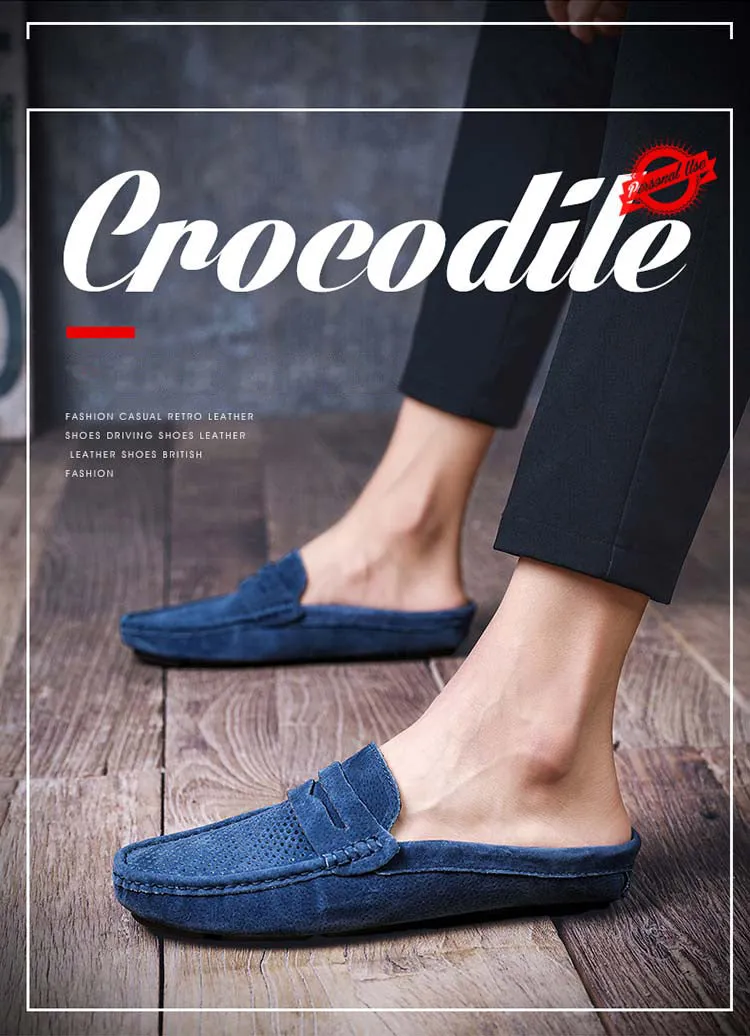 Men's Casual Half Slippers  Honeycomb Comfortable Breathable Lightweight Loafers Walking Beans Shoes