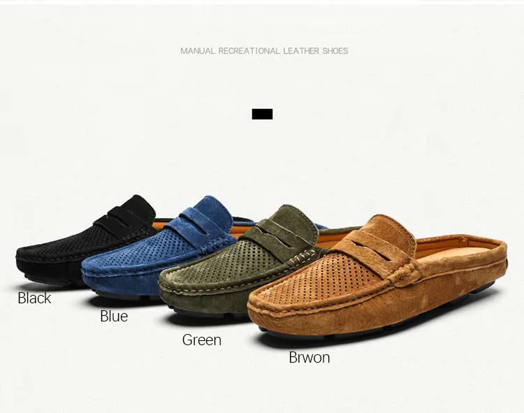 Men's Casual Half Slippers  Honeycomb Comfortable Breathable Lightweight Loafers Walking Beans Shoes