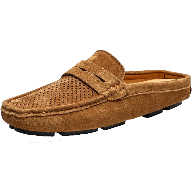 Men's Casual Half Slippers  Honeycomb Comfortable Breathable Lightweight Loafers Walking Beans Shoes