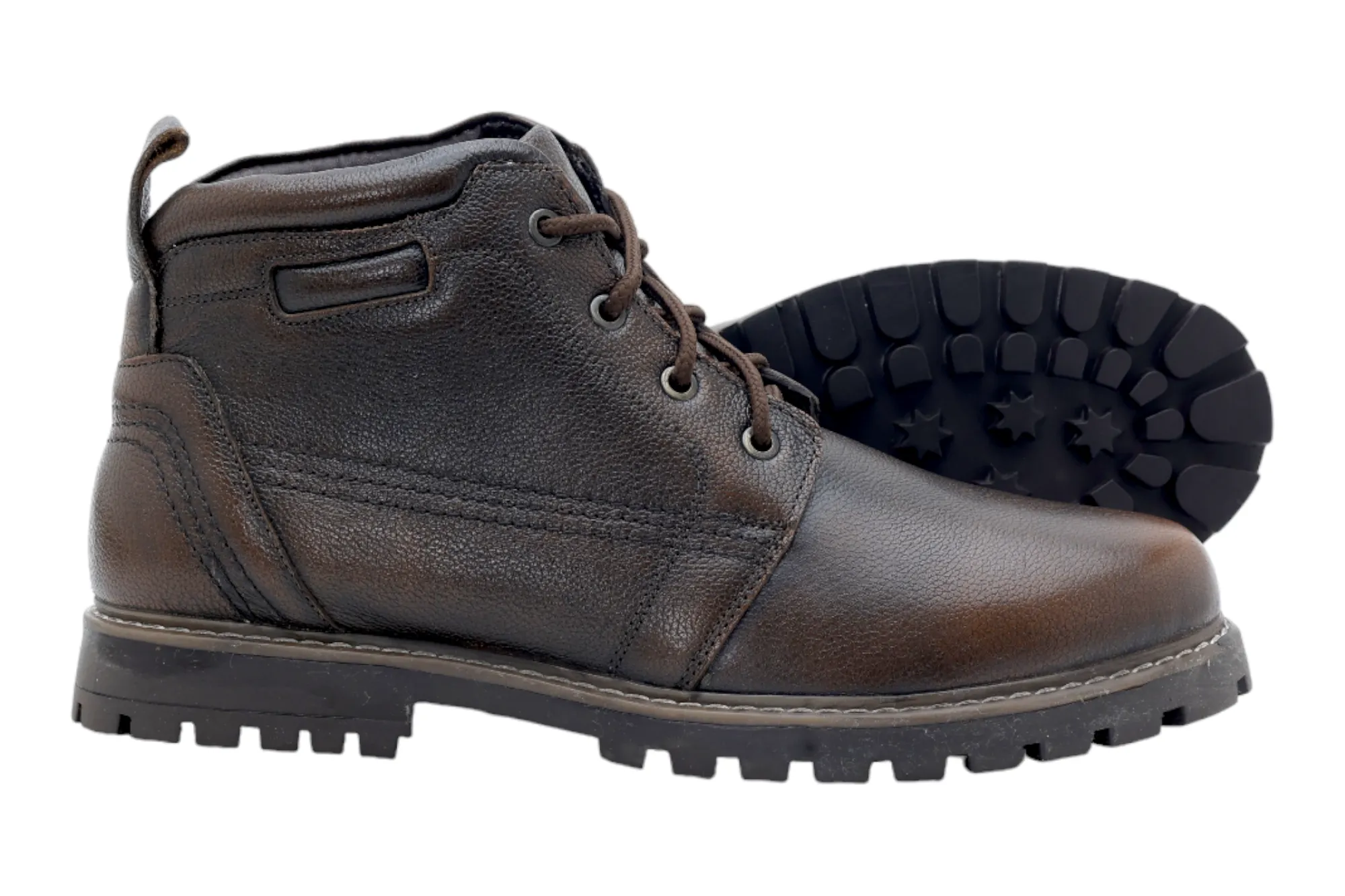 Mens Leather Casual Boot Shoe 57531