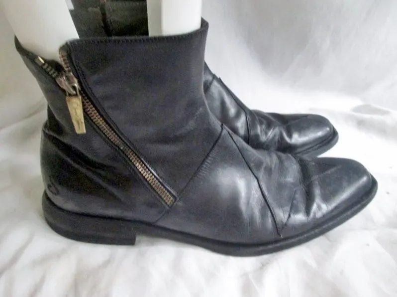 Mens OLIVER SWEENEY Leather Ankle Boots Shoes Booties STAR BLACK 8