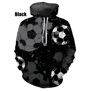 Men's Soccer Pattern Hoodie Sweatshirt