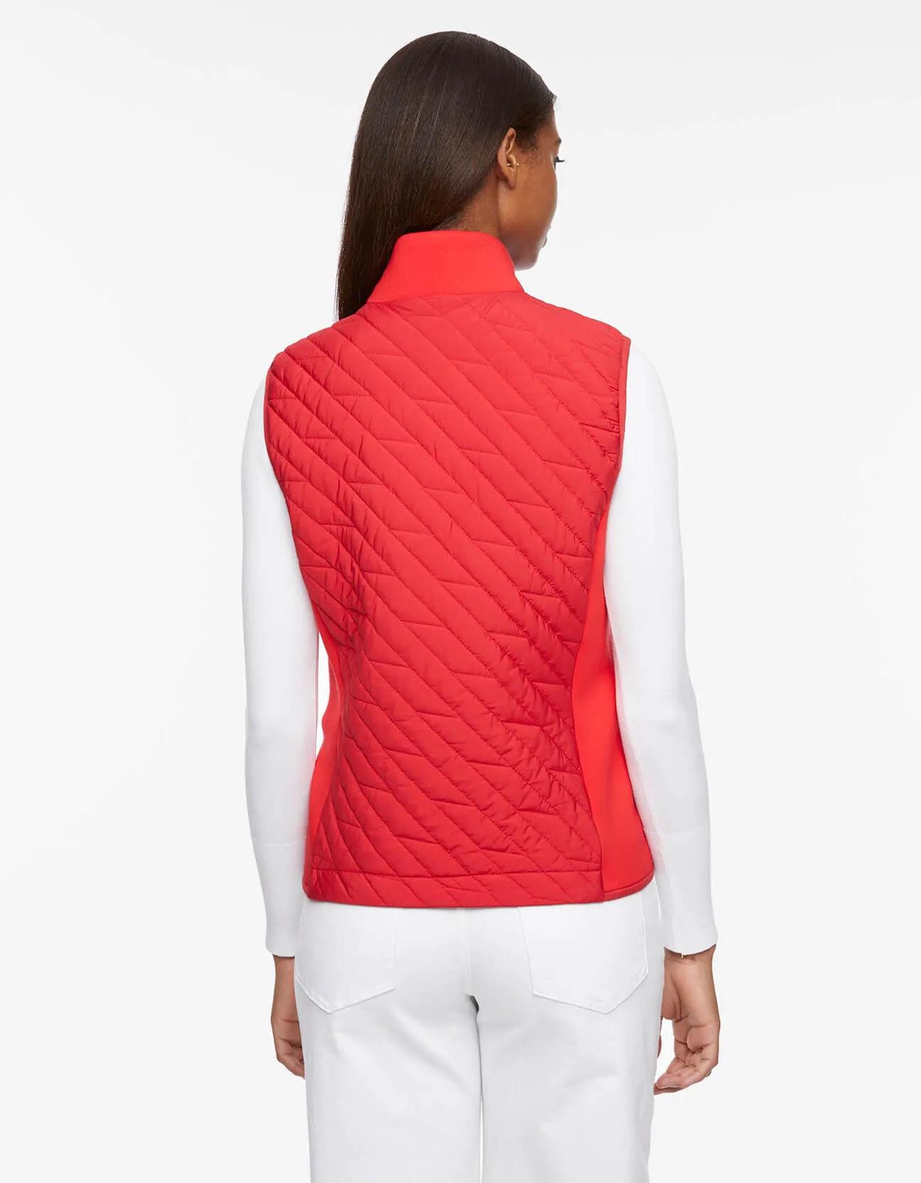 Mod Mix Neoprene Trim Puffer Vest