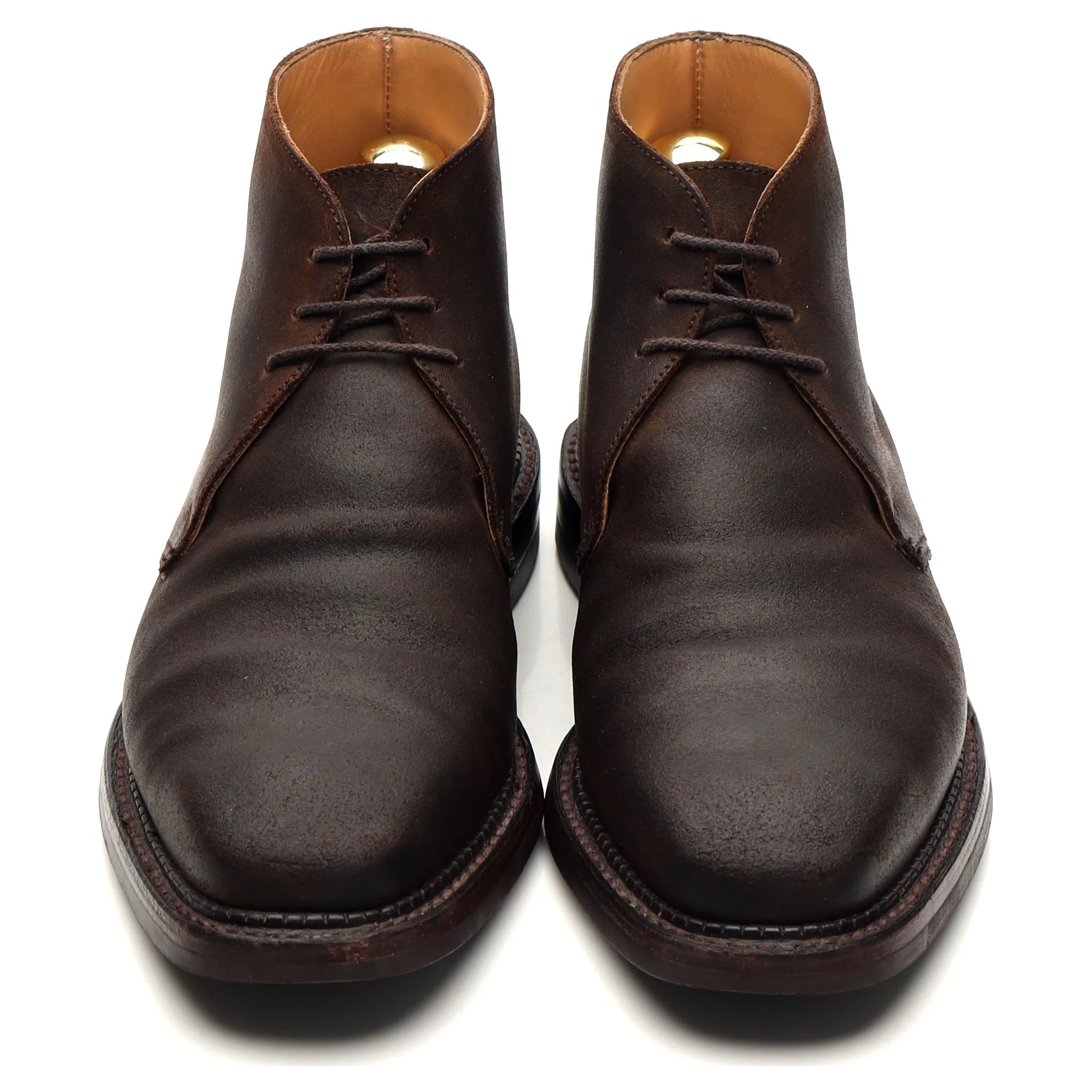 'Molton' Dark Brown Rough-Out Suede Chukka Boots UK 7 E