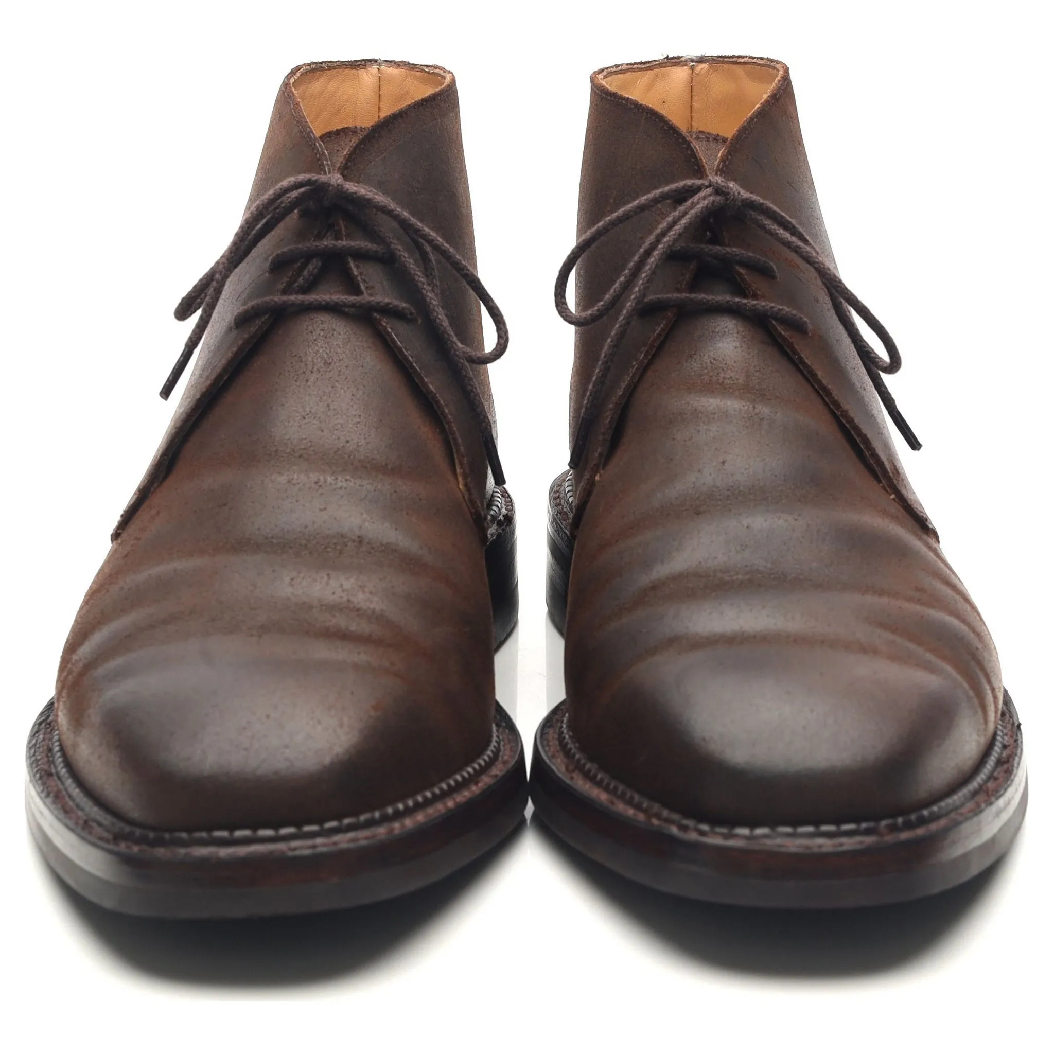 'Molton' Dark Brown Rough-Out Suede Chukka Boots UK 8.5 E