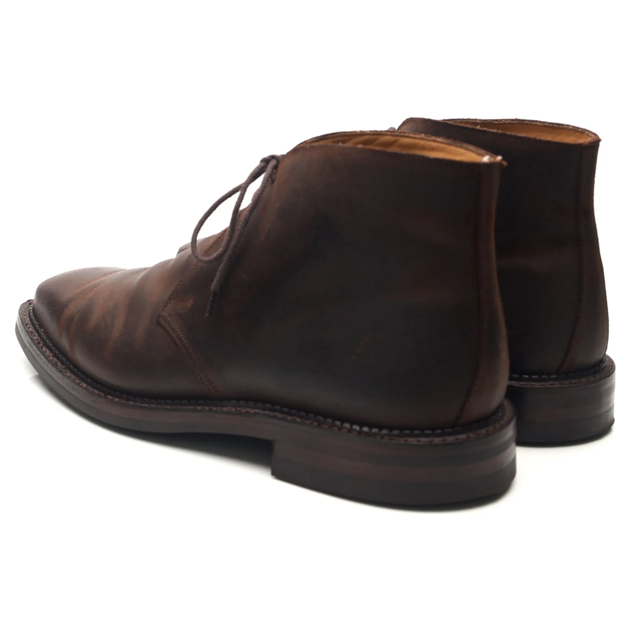 'Molton' Dark Brown Rough-Out Suede Chukka Boots UK 8.5 E