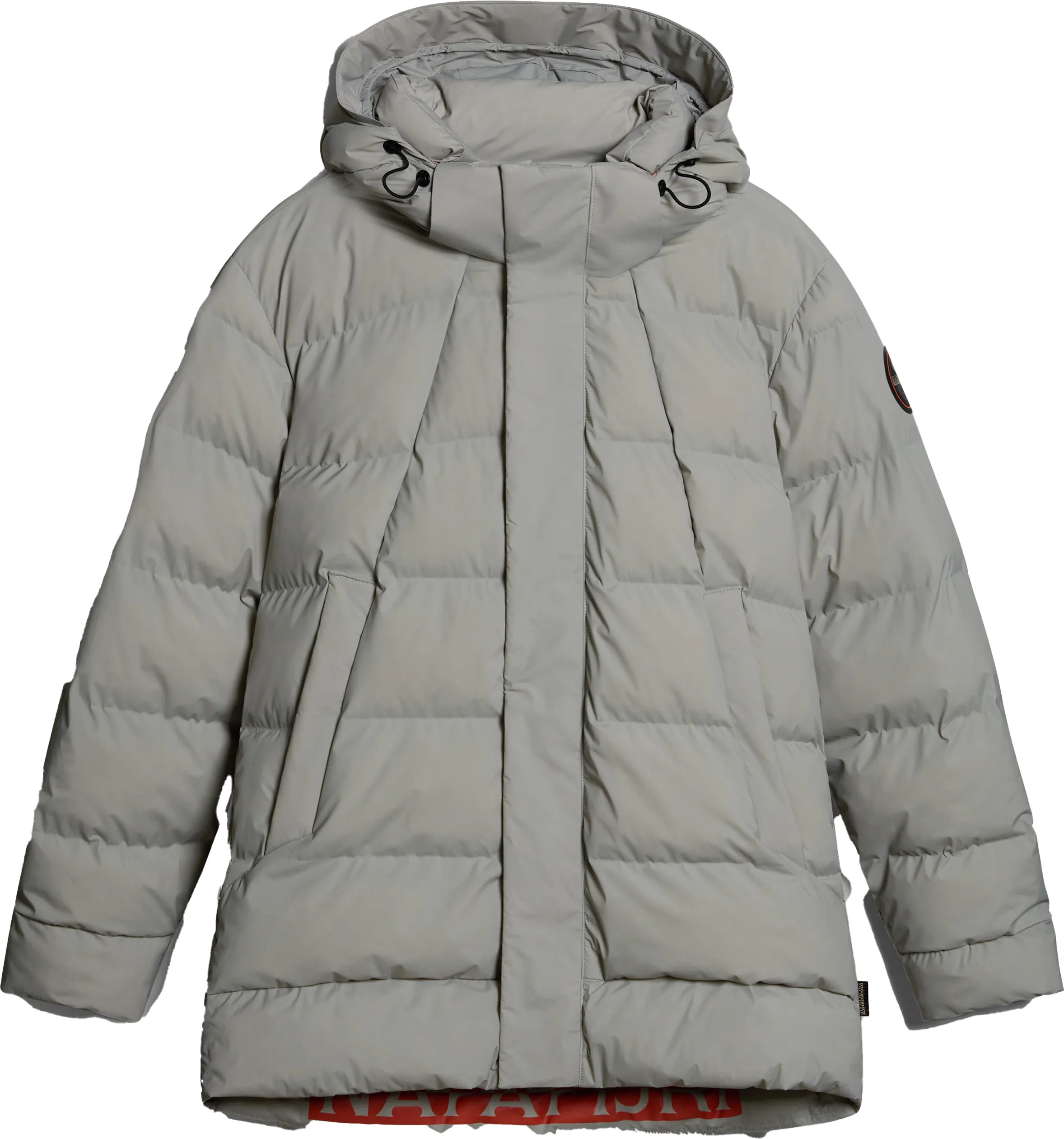 Napapijri Men&#x27;s Thermo Puffer Long Jacket 20-22 Gray Ghost | Buy Napapijri Men&#x27;s Thermo Puffer Long Jacket 20-22 Gray Ghost here | Outnorth