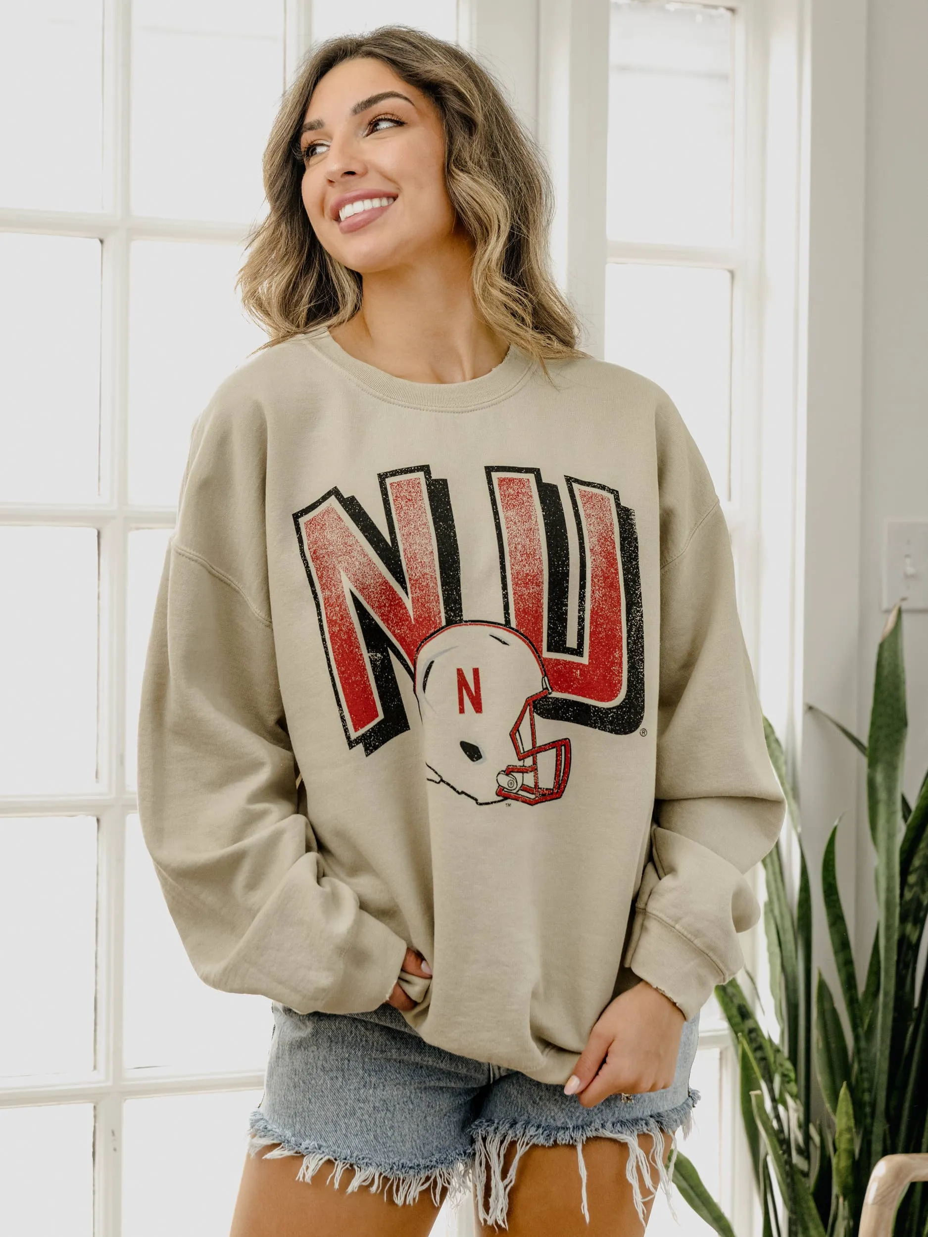 Nebraska Huskers Helmet Sweatshirt