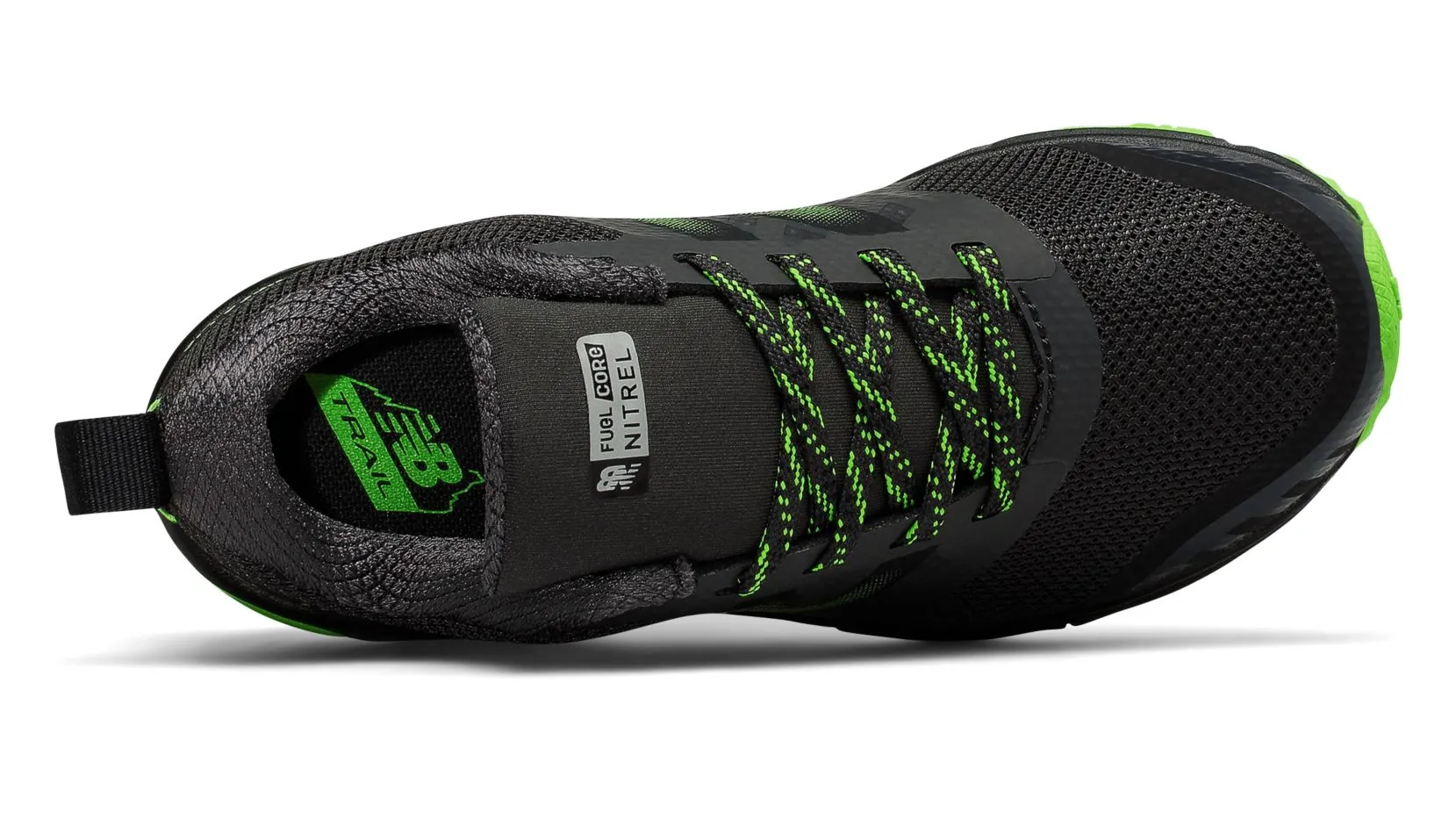 New Balance Black/Energy Lime FuelCore NITREL Children's Trail Sneaker