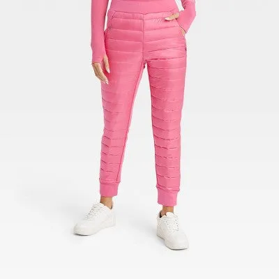 New - JoyLab Women's Puffer Pants Athletic Quilted Banded Cuffs Quilted Pants