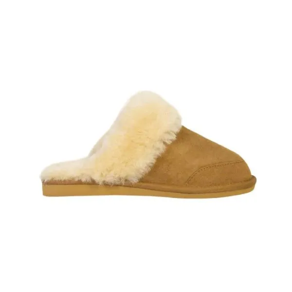 New Zealand Boots Open Slipper Cognac Women