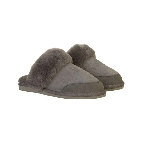 New Zealand Boots Open Slipper Grey Women