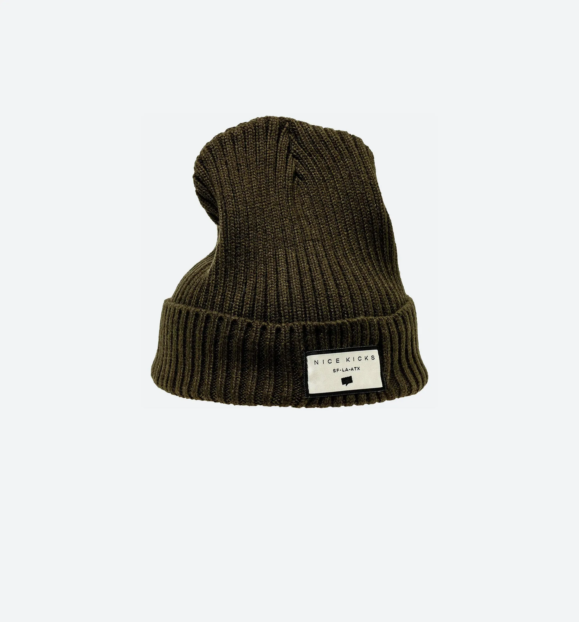 Nice Kicks San Francisco Los Angeles Austin Beanie - Olive Green