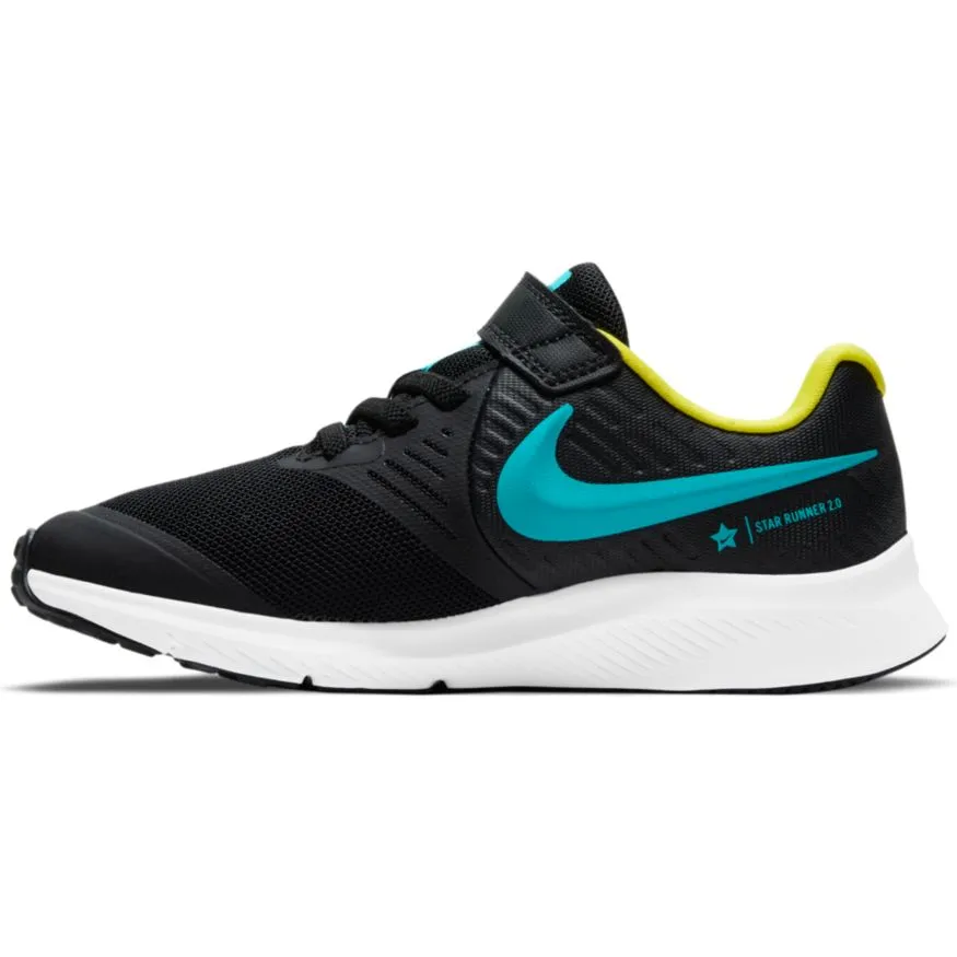 Nike Black/Chlorine Blue/High Voltage Star Runner 2 Children’s Sneaker