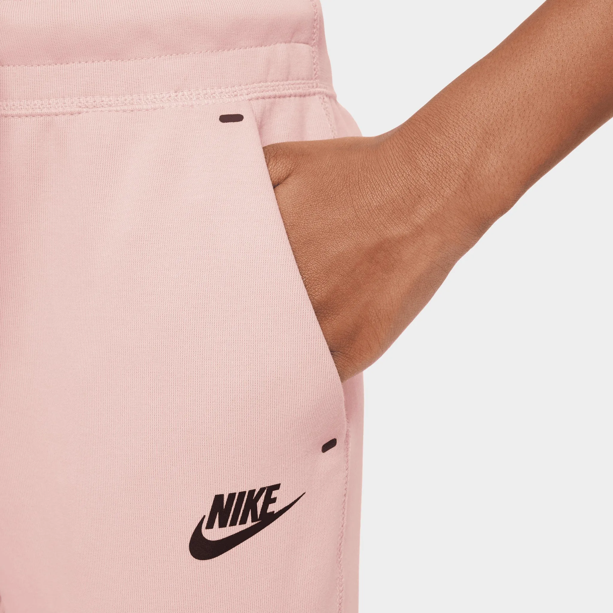 Nike Junior Girls' Sportswear Tech Fleece Pants Pink Oxford / Black