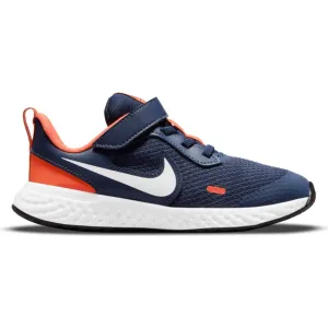 Nike Midnight Navy/Orange Revolution 5 Children’s Sneaker