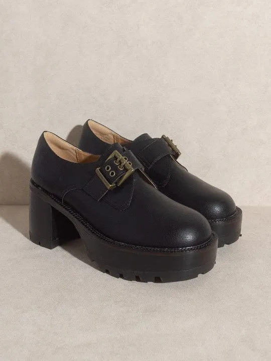 OASIS SOCIETY Shoe Obsession - Sarah Buckled Platform Loafers