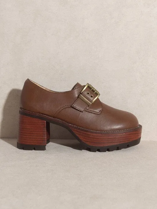 OASIS SOCIETY Shoe Obsession - Sarah Buckled Platform Loafers