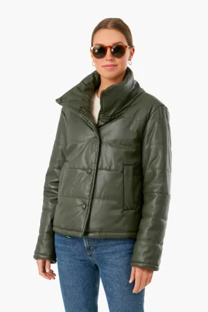 Olive Leather Ralph Jacket