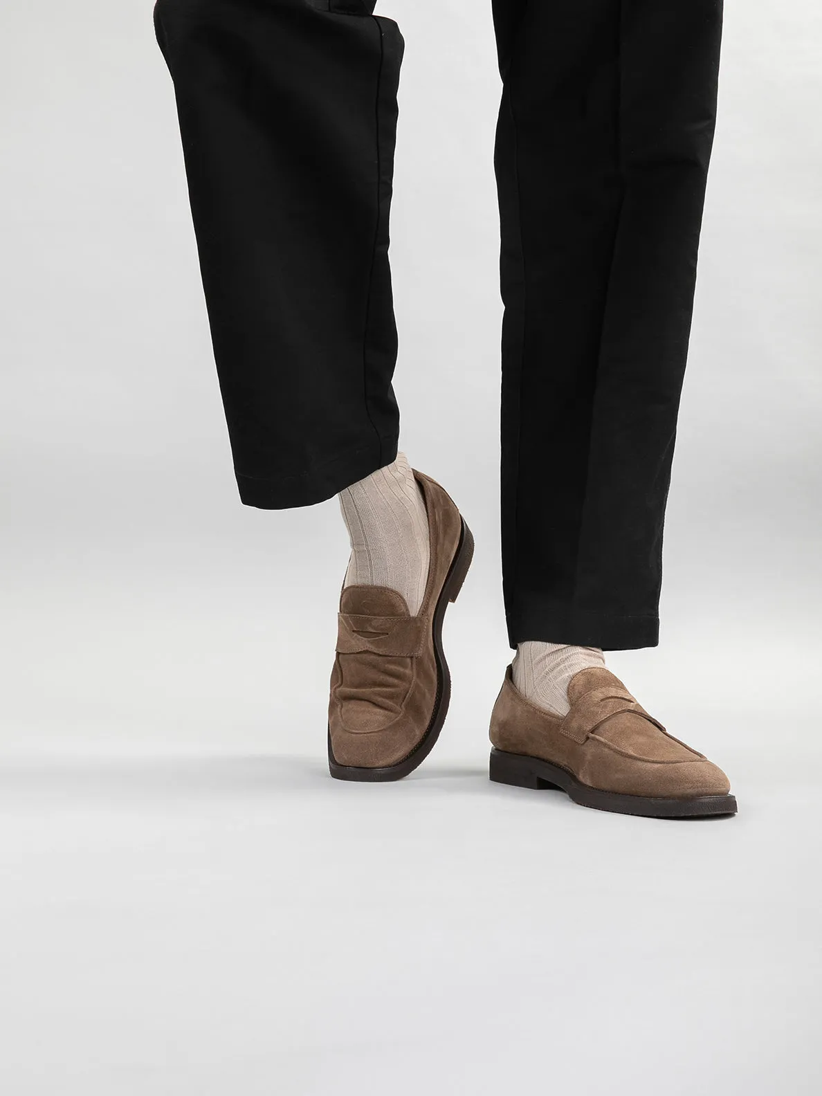 OPERA FLEXI 101 - Brown Suede Penny Loafers