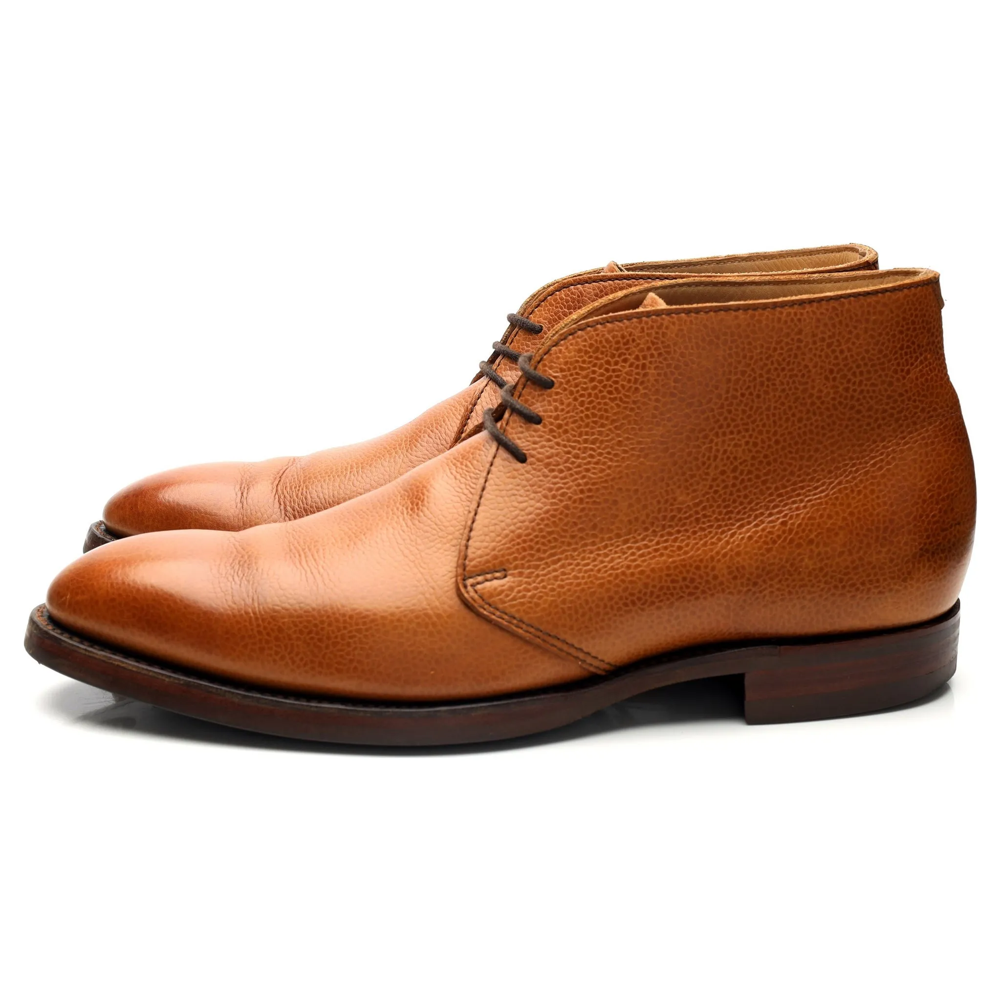 'Orkney' Tan Leather Chukka Boots UK 10 F