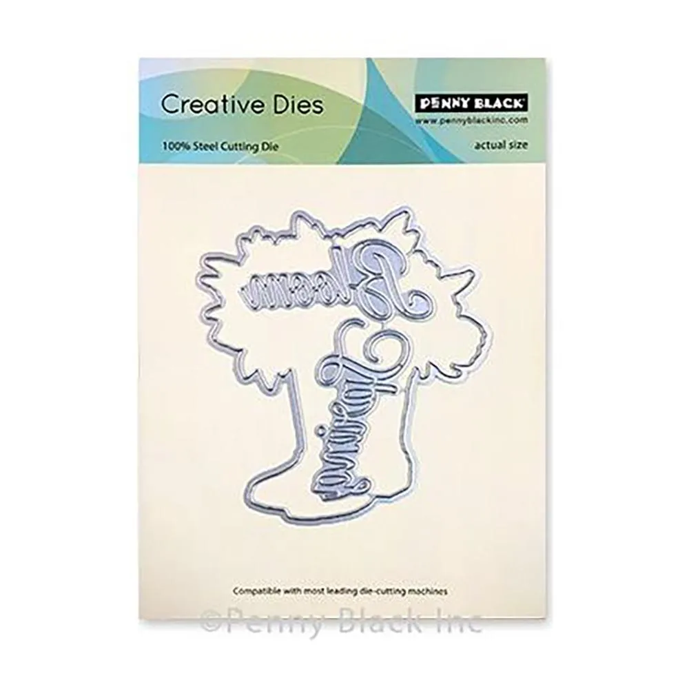 Penny Black Creative Dies - Blooming Boots Cut Out 4 inch X4.4 inch*