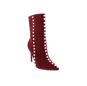 Penny Loves Kenny Oxy Women Bootie In Wine Microsuede