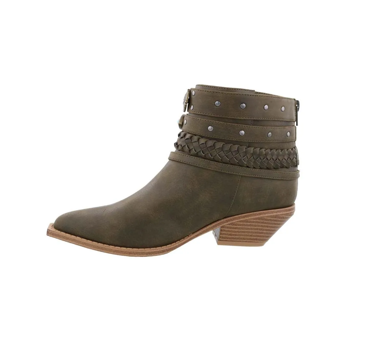 Penny Loves Kenny Shane Women Boot In Green Distressed Synthetic