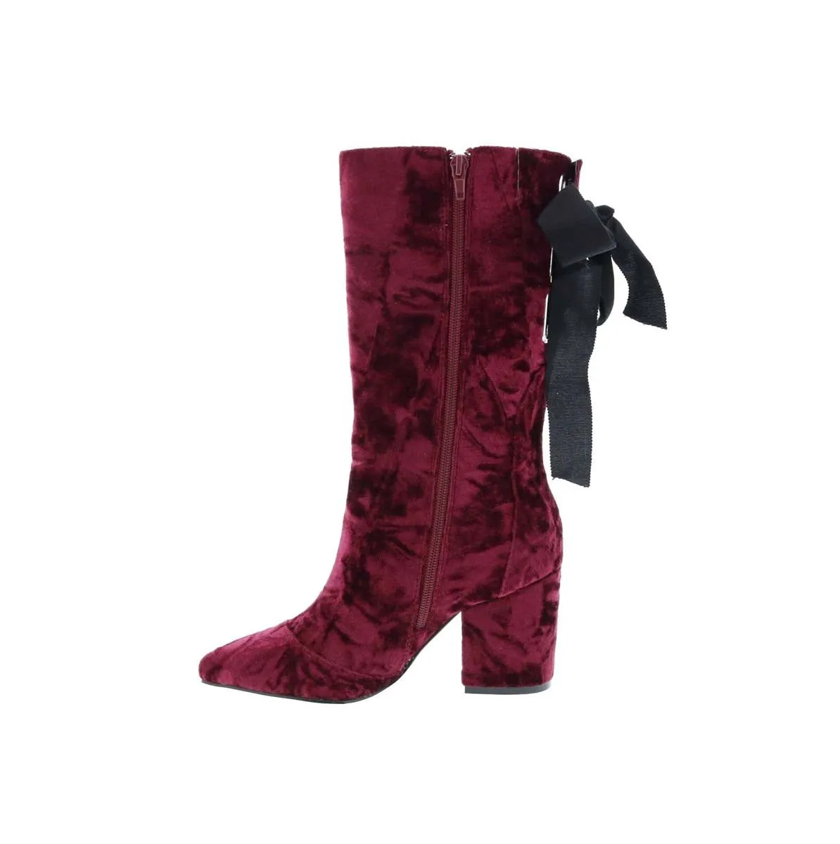 Penny Loves Kenny Trace Women Boot In Wine Crushed Velvet