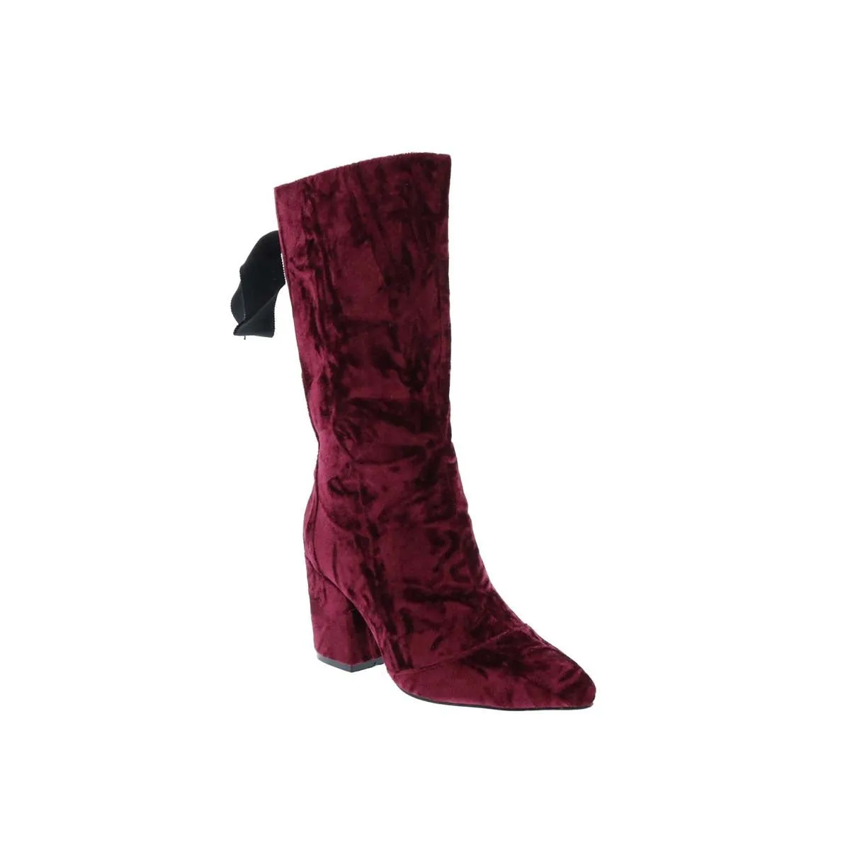 Penny Loves Kenny Trace Women Boot In Wine Crushed Velvet