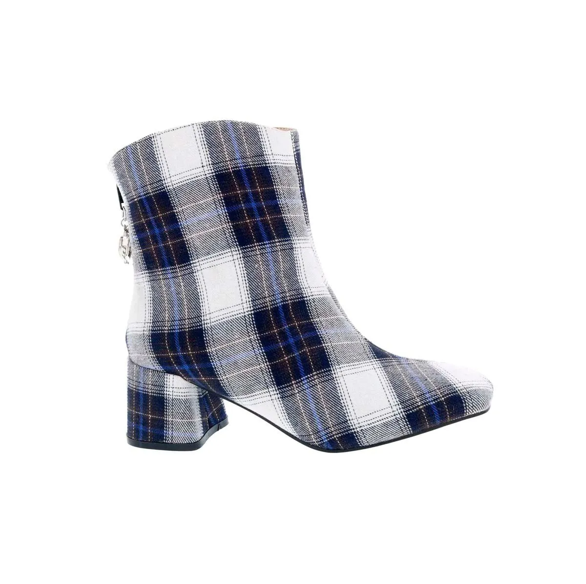 Penny Loves Kenny Tuck Women Boot In White Plaid